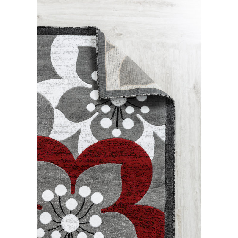 Ebern Designs Kimbrel Performance Gray Rug & Reviews Wayfair